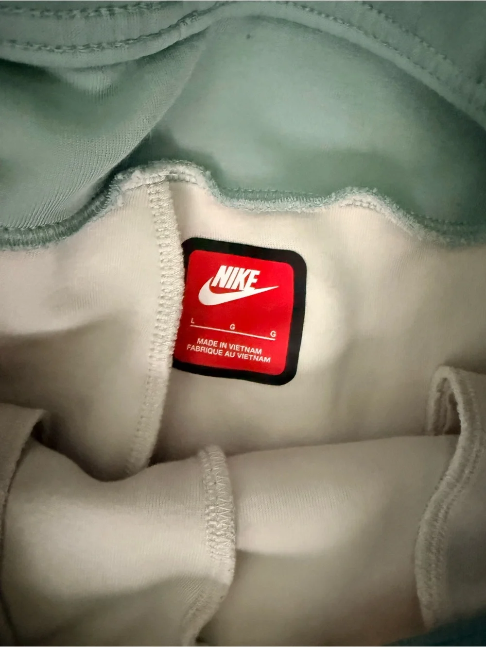 Nike Big Kids Nike Tech Large Sage Green Hooded Jacket & Two-Tone Joggers Set